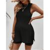 imageMakeMeChic Womens Maternity Pajama Set Loungewear Knit Tank Tops Biker Shorts Pregnancy SetBlack