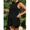 imageMakeMeChic Womens Maternity Pajama Set Loungewear Knit Tank Tops Biker Shorts Pregnancy SetBlack Solid