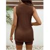 imageMakeMeChic Womens Maternity Pajama Set Loungewear Knit Tank Tops Biker Shorts Pregnancy SetBrown