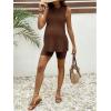 imageMakeMeChic Womens Maternity Pajama Set Loungewear Knit Tank Tops Biker Shorts Pregnancy SetBrown