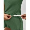 imageMakeMeChic Womens Maternity Pajama Set Loungewear Knit Tank Tops Biker Shorts Pregnancy SetGreen