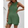 imageMakeMeChic Womens Maternity Pajama Set Loungewear Knit Tank Tops Biker Shorts Pregnancy SetGreen