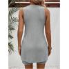 imageMakeMeChic Womens Maternity Pajama Set Loungewear Knit Tank Tops Biker Shorts Pregnancy SetGrey Solid