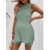 imageMakeMeChic Womens Maternity Pajama Set Loungewear Knit Tank Tops Biker Shorts Pregnancy SetMint Green
