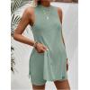 imageMakeMeChic Womens Maternity Pajama Set Loungewear Knit Tank Tops Biker Shorts Pregnancy SetMint Green
