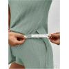 imageMakeMeChic Womens Maternity Pajama Set Loungewear Knit Tank Tops Biker Shorts Pregnancy SetMint Green
