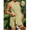 imageMakeMeChic Womens Maternity Pajama Set Loungewear Knit Tank Tops Biker Shorts Pregnancy SetOlive Green