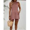 imageMakeMeChic Womens Maternity Pajama Set Loungewear Knit Tank Tops Biker Shorts Pregnancy SetPink
