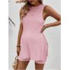 imageMakeMeChic Womens Maternity Pajama Set Loungewear Knit Tank Tops Biker Shorts Pregnancy SetPink Solid