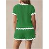 imageMakeMeChic Womens Maternity 2 Piece Outfits Summer V Neck Short Sleeve Tee Top and Shorts SetDark Green
