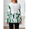imageMakeMeChic Womens Maternity Blouse Graphic Print Lantern Sleeve Scoop Neck Pregnancy TopsGreen