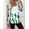 imageMakeMeChic Womens Maternity Blouse Graphic Print Lantern Sleeve Scoop Neck Pregnancy TopsGreen