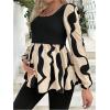 imageMakeMeChic Womens Maternity Blouse Graphic Print Lantern Sleeve Scoop Neck Pregnancy TopsMulticolor