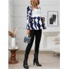 imageMakeMeChic Womens Maternity Blouse Graphic Print Lantern Sleeve Scoop Neck Pregnancy TopsRoyal Blue