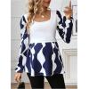 imageMakeMeChic Womens Maternity Blouse Graphic Print Lantern Sleeve Scoop Neck Pregnancy TopsRoyal Blue