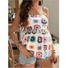 imageMakeMeChic Womens Maternity Camisole Floral Spaghetti Strap Ruffle Pregnancy Peplum TopsMulticolor
