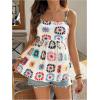 imageMakeMeChic Womens Maternity Camisole Floral Spaghetti Strap Ruffle Pregnancy Peplum TopsMulticolor