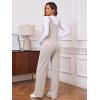 imageMakeMeChic Womens Maternity Jumpsuits Sleeveless Rib Knitted Straight Leg Overalls RomperApricot