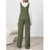imageMakeMeChic Womens Maternity Jumpsuits Sleeveless Rib Knitted Straight Leg Overalls RomperArmy Green