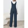 imageMakeMeChic Womens Maternity Jumpsuits Sleeveless Rib Knitted Straight Leg Overalls RomperDusty Blue