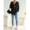 imageMakeMeChic Womens Maternity Long Sleeve Shirt Knit Nursing Tee Tops Button Down ShirtBlack
