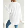 imageMakeMeChic Womens Maternity Long Sleeve Shirt Knit Nursing Tee Tops Button Down ShirtWhite