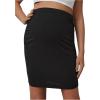 imageMakeMeChic Womens Maternity Pencil Skirt Stretch High Waist Midi Pregnancy SkirtsBlack