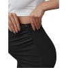 imageMakeMeChic Womens Maternity Pencil Skirt Stretch High Waist Midi Pregnancy SkirtsBlack