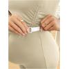 imageMakeMeChic Womens Maternity Sets 2 Piece Fall Outfits Ruched Tube Top and Pants Pregnancy Matching SetApricot