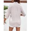 imageMakeMeChic Womens Maternity Shirts Blouses Striped Button Down 34 Sleeve Pregnancy Nursing TopKhaki