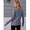 imageMakeMeChic Womens Maternity Shirts Casual Long Sleeve Tie Front Ribbed Knit Pregnancy Tee TopDusty Blue