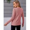 imageMakeMeChic Womens Maternity Shirts Casual Long Sleeve Tie Front Ribbed Knit Pregnancy Tee TopDusty Pink