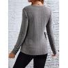 imageMakeMeChic Womens Maternity Shirts Casual Long Sleeve Tie Front Ribbed Knit Pregnancy Tee TopGrey