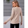 imageMakeMeChic Womens Maternity Shirts Casual Long Sleeve Tie Front Ribbed Knit Pregnancy Tee TopLight Khaki