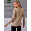 imageMakeMeChic Womens Maternity Shirts Casual Long Sleeve Tie Front Ribbed Knit Pregnancy Tee TopMocha Brown