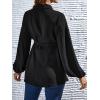 imageMakeMeChic Womens Maternity Shirts Long Sleeve Belted Button Down Casual Pregnancy Blouse TopsBlack