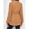 imageMakeMeChic Womens Maternity Shirts Long Sleeve Belted Button Down Casual Pregnancy Blouse TopsKhaki