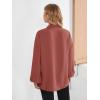 imageMakeMeChic Womens Maternity Shirts Long Sleeve Belted Button Down Casual Pregnancy Blouse TopsRedwood