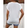 imageMakeMeChic Womens Maternity Shirts Round Neck Short Sleeve Maternity Tops Summer Pregnancy ClothesWhite