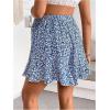 imageMakeMeChic Womens Maternity Shorts Ditsy Floral Tie Front Adjustable Waist Pregnancy ShortsBlue