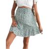 imageMakeMeChic Womens Maternity Shorts Ditsy Floral Tie Front Adjustable Waist Pregnancy ShortsMint Green