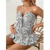 imageMakeMeChic Womens Maternity Summer Clothes Tube Tank Tops Eyelet Embroidery Strapless Cut Out Pregnancy ShirtsBlack
