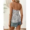 imageMakeMeChic Womens Maternity Summer Clothes Tube Tank Tops Eyelet Embroidery Strapless Cut Out Pregnancy ShirtsBlack