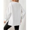 imageMakeMeChic Womens Maternity Sweatshirt Round Neck Long Sleeve Split Hem Pregnancy Pullover TopsWhite