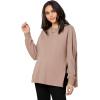imageMakeMeChic Womens Maternity TShirt Long Sleeve Split Side Pregnancy Tee TopsApricot