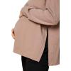 imageMakeMeChic Womens Maternity TShirt Long Sleeve Split Side Pregnancy Tee TopsApricot
