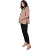 imageMakeMeChic Womens Maternity TShirt Long Sleeve Split Side Pregnancy Tee TopsApricot