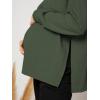 imageMakeMeChic Womens Maternity TShirt Long Sleeve Split Side Pregnancy Tee TopsArmy Green