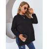imageMakeMeChic Womens Maternity TShirt Long Sleeve Split Side Pregnancy Tee TopsBlack