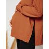 imageMakeMeChic Womens Maternity TShirt Long Sleeve Split Side Pregnancy Tee TopsBurnt Orange